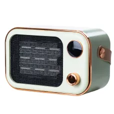 Тепловентилятор портативный 1200 Вт с керамическим нагревательным элементом, зеленый