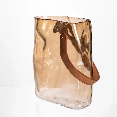 Ваза для квітів та декору Сумочка 2,8 л, коричневий Ваза для квітів та декору Сумочка 2,8 л, коричневий