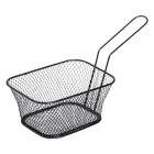 Корзинка сервировочная для фри и снеков 14*10,5*6,5 см с гальваническим покрытием, черный