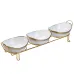 Набор менажниц фарфоровых 3 штуки на металлической подставке 66*16*13 см