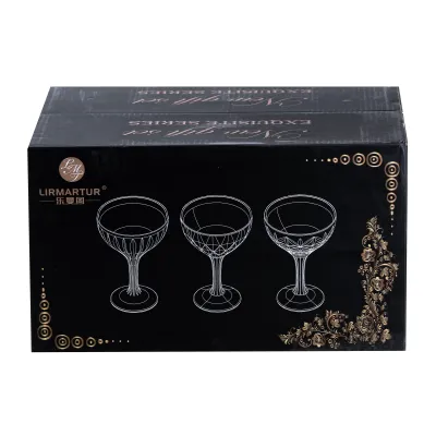 Набір креманок для шампанського під кришталь 6 штук по 290 мл, прозорий Набір креманок для шампанського під кришталь 6 штук по 290 мл, прозорий