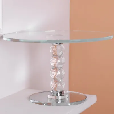 Тортовница на ножке Crystal стеклянная 19 см