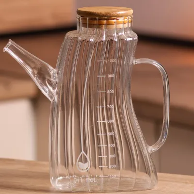 Кувшин для масла и уксуса из боросиликатного стекла 1 л