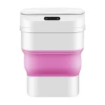 Сенсорне відро для сміття складне для дому та офісу 8-17,5 літрів, рожевий
