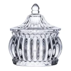 Сахарница стеклянная Glass Jay с крышкой в восточном стиле, strips