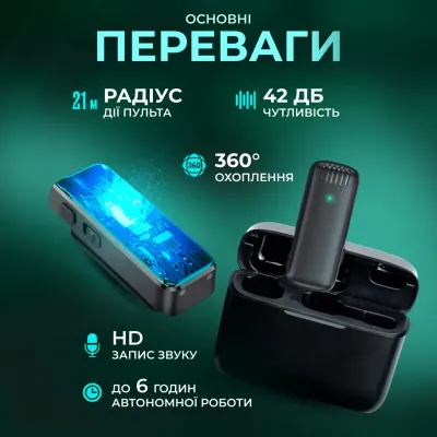 Комплект петличных микрофонов беспроводных J13 2 штуки с кейсом для зарядки Комплект петличных микрофонов беспроводных J13 2 штуки с кейсом для зарядки