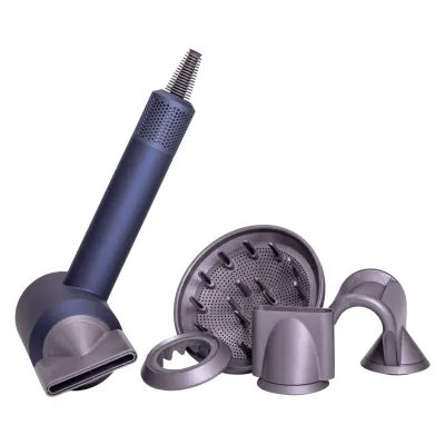 Фен-стайлер для волосся 6 в 1 Supersonic Premium 1600 Вт 5 насадок, синій