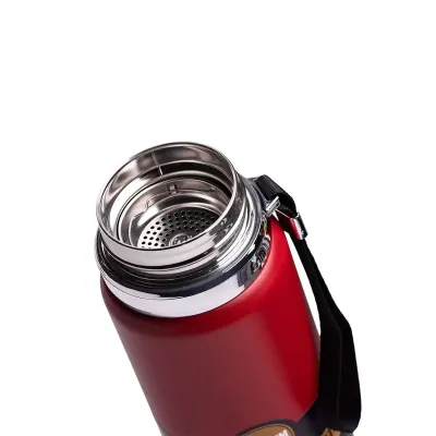 Термос Vacuum Sports 1 л с датчиком температуры и ситечком, красный Термос Vacuum Sports 1 л с датчиком температуры и ситечком, красный