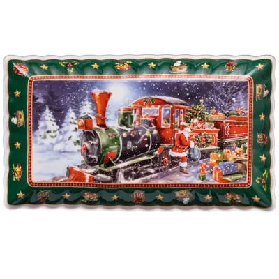 Блюдо сервировочное Santa фарфоровое 30,5*17,5*2,5 см