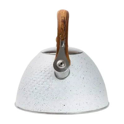 Чайник із свистком Haus Roland із нержавіючої сталі, білий