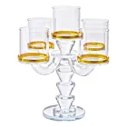 Підсвічник канделябр YIMI скляний на 5 свічок 23 см