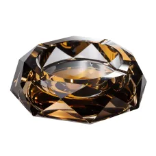 Пепельница стеклянная Crystal Glass круглая, золотистый