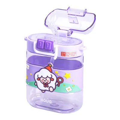 Детская бутылка для воды Magic Lamb 560 мл с ремешком, фиолетовый