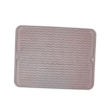 Коврик силиконовый для сушки посуды 40*30 см, серый