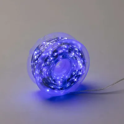 Гирлянда Роса нить 1000 LED длина 100 м от сети, синий Гирлянда Роса нить 1000 LED длина 100 м от сети, синий