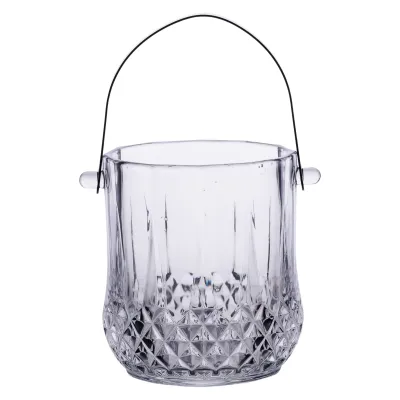 Ведерко для льда Small ice 1.1 л стеклянное со щипцами