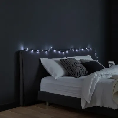 Гірлянда Нитка 50 LED 6 м чорна, білий Гірлянда Нитка 50 LED 6 м чорна, білий