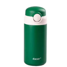 Термос Raiser 280 мл с крышкой флип топ на кнопке, зеленый