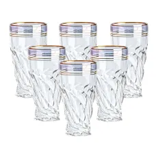 Набор стаканов Vermont фигурных высоких 6 штук по 250 мл, синий