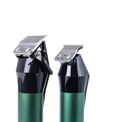 Набор для стрижки аккумуляторный машинка и триммер VGR V-677 с насадками, зеленый металлик Набор для стрижки аккумуляторный машинка и триммер VGR V-677 с насадками, зеленый металлик