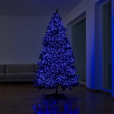 Гирлянда Нить уличная 1000 LED 100 м черная, синий