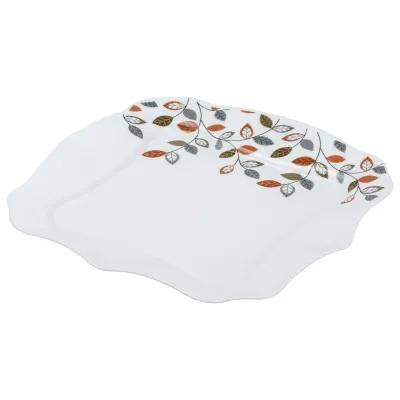 Столовый сервиз на 6 персон фарфоровый Leaf, белый