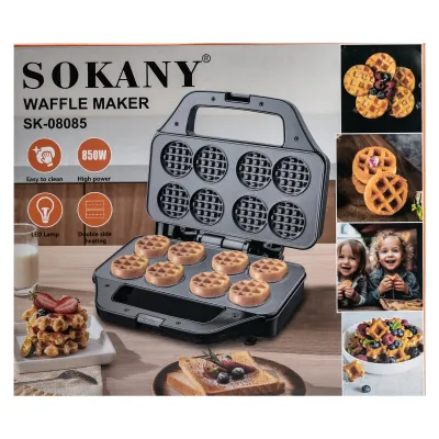 Вафельница SOKANY SK-08085 на 8 вафель, черный Вафельница SOKANY SK-08085 на 8 вафель, черный