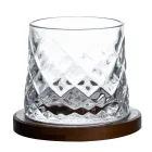 Стакан-доф для виски 300 мл с бамбуковой подставкой, diamond