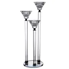 Підсвічник скляний Lotus на 3 свічки зкруглою основою 37 см