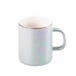 Чашка фарфоровая 420 мл в зеркальной глазури, бирюзовый