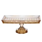 Ваза для фруктов стеклянная 27,5*13,5*10,5 см прямоугольная, cristal