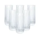 Набор стаканов Lirmartur высоких фигурных 6 штук по 380 мл, прозрачный