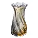 Ваза ручної роботи Lilly скляна 21 см, жовто-сірий