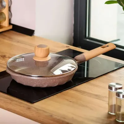 Сковорода универсальная MGC алюминиевая 24 см с антипригарным покрытием, кофейный Сковорода универсальная MGC алюминиевая 24 см с антипригарным покрытием, кофейный