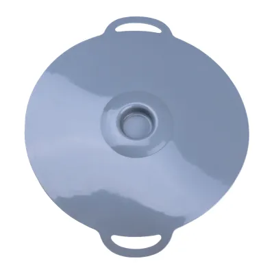 Крышка для посуды силиконовая универсальная диаметром 23 см, серый Крышка для посуды силиконовая универсальная диаметром 23 см, серый