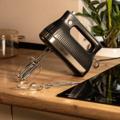 Миксер ручной SOKANY SK-6632 с двумя насадками, черный