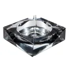 Пепельница A-LUX квадратная из толстого стекла, серый