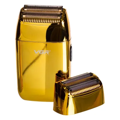 Электробритва-шейвер аккумуляторная VGR V-399 для сухого бритья, золотистый