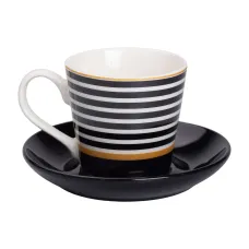 Чашка с блюдцем фарфоровая 200 мл, horizontal