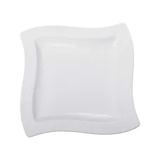 Тарелка фарфоровая плоская квадратная 21 см
