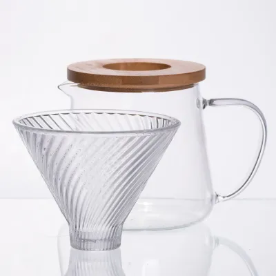 Набор для кофе стеклянный заварник и пуровер 600 мл