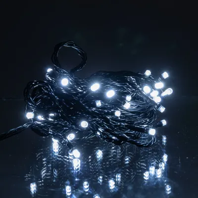 Гірлянда Нитка 50 LED 6 м чорна, білий Гірлянда Нитка 50 LED 6 м чорна, білий