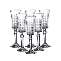 Набір келихів для шампанського під кришталь 6 штук 150 мл прозорий