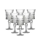 Набір келихів для вина з товстого скла під кришталь 6 штук по 150 мл