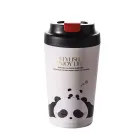 Термочашка Panda 380 мл з керамічною колбою, чорний