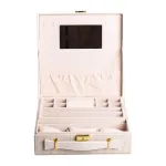 Кейс-органайзер для прикрас із защіпкою 26х26х9 см, бежевий