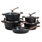 Набір посуду Haus Roland з антипригарним покриттям 5 предметів 12/8/5,4//4,3/3,1 л, чорний