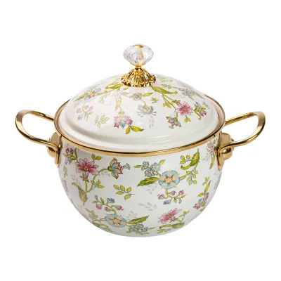 Кастрюля эмалированная 3 л в винтажном стиле