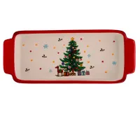 Блюдо New Year порцелянове 39*15*2 см прямокутне 