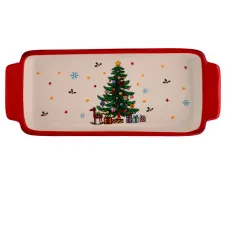 Блюдо New Year фарфоровое 39*15*2 см прямоугольное